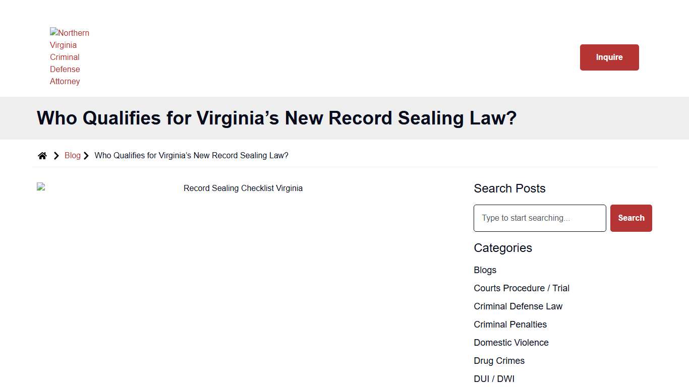 Who Qualifies for Virginia’s New Record Sealing Law? - Tuomey Law Firm